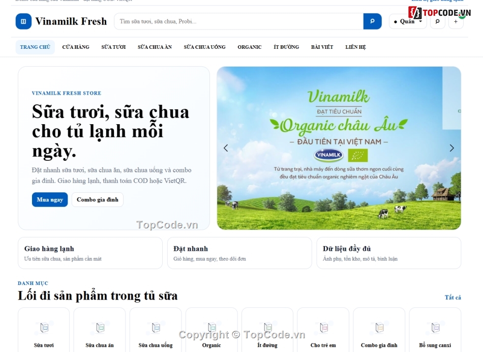 web bán sữa,bán website,bán web